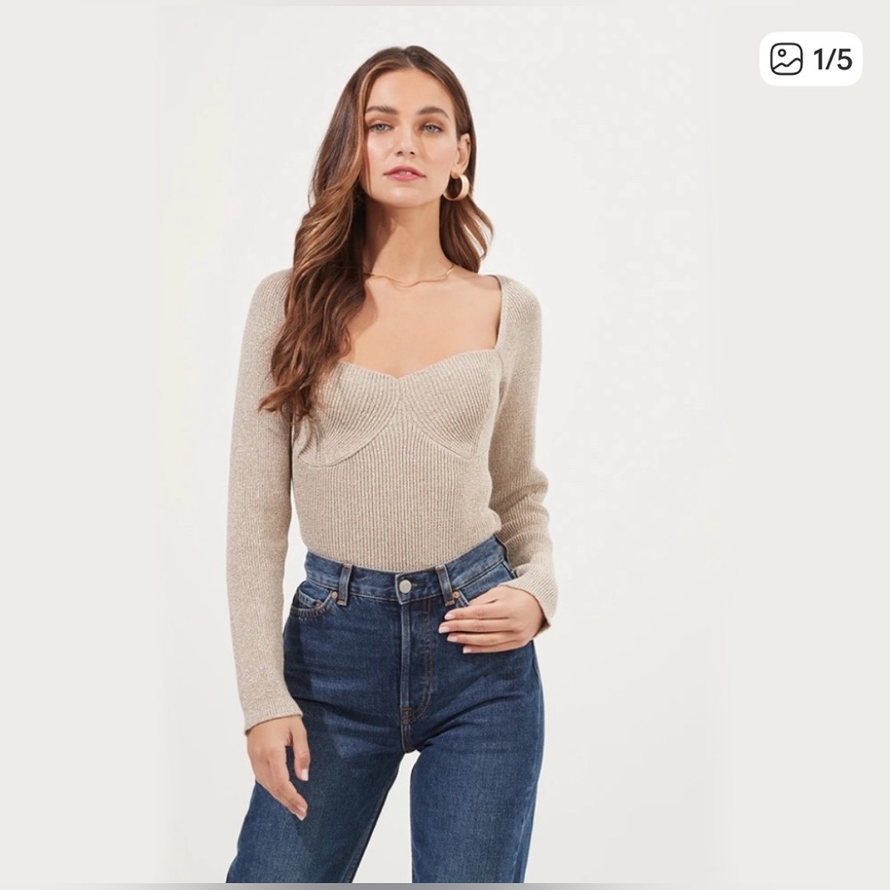 Astr Cream Women's Sweater